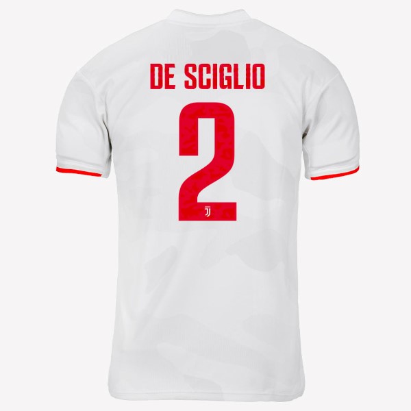 Trikot Juventus NO.2 De Sciglio Auswarts 2019-20 Grau Weiß Fussballtrikots Günstig